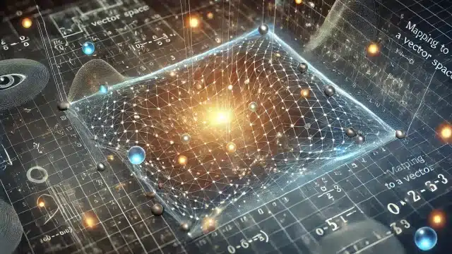ベクトル空間へのマッピングを表現した概念図