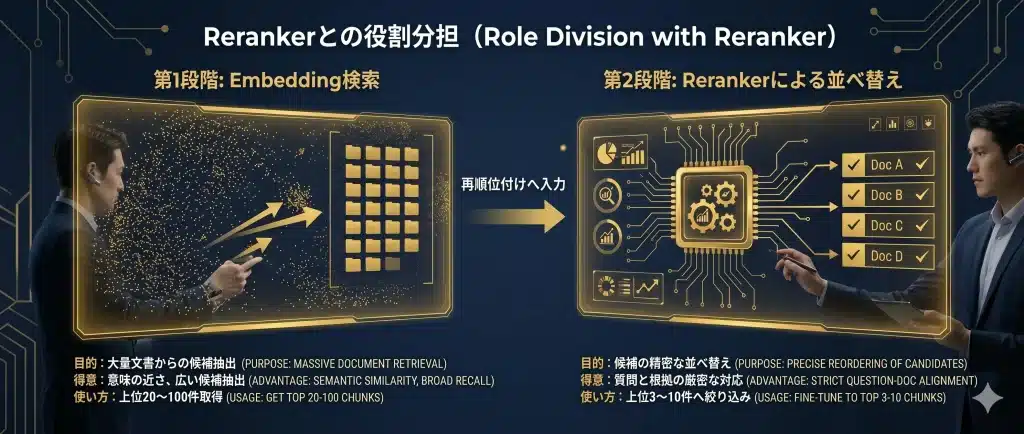 Rerankerとの役割分担