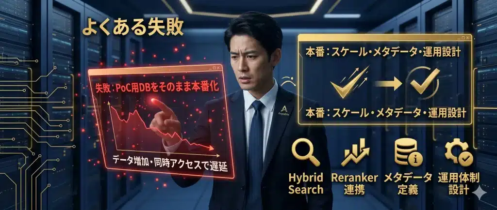 ベクトルDBの失敗は、製品選定ミスよりも、検索基盤設計の不足から起きることが多い。