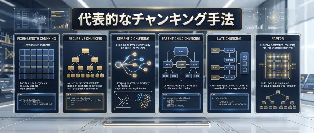 代表的なチャンキング手法