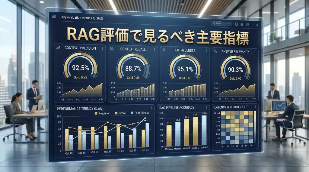 RAGの評価でよくある失敗は、回答だけを見て「良い・悪い」を判断することです。しかし、RAGでは回答が悪い原因が、検索側にあるのか、生成側にあるのかを分けて考える必要があります。