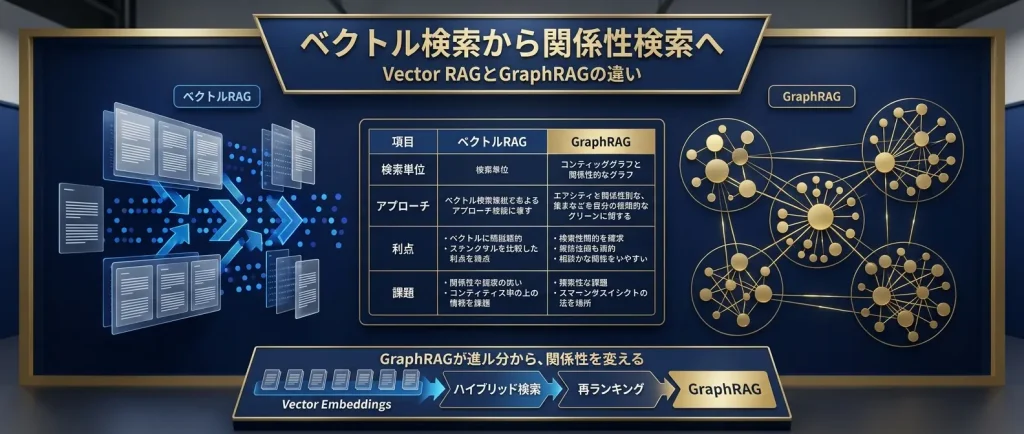 RAGの主戦場は、単なる文書検索から、知識の構造と関係性を使う検索へ広がっている。