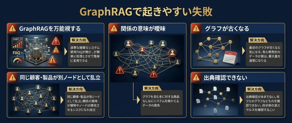 よくある失敗：「GraphRAGを入れれば賢くなる」という幻想