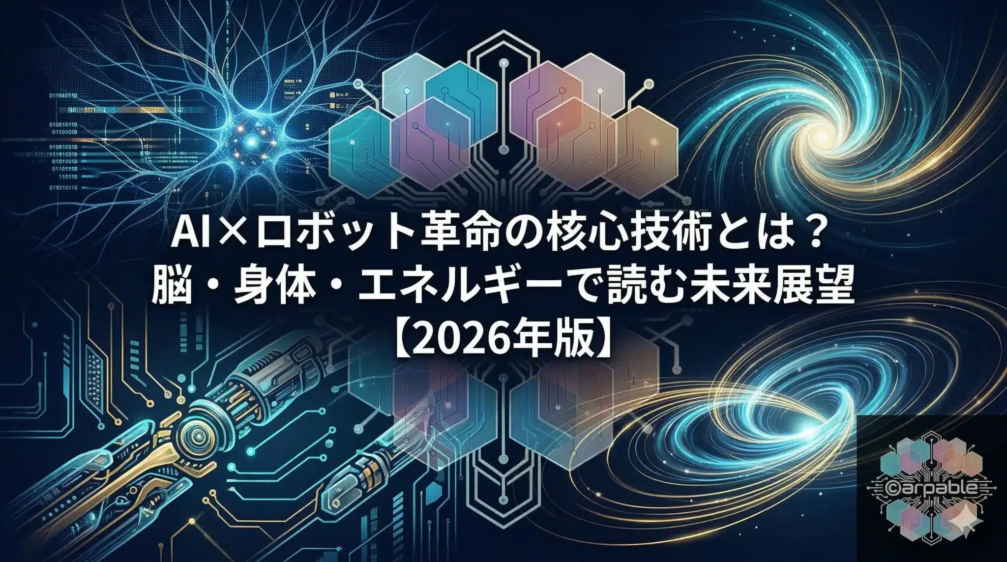 人体と成り立ちと機能 2026年版】AIロボット革命の核心技術3選｜脳・身体・エネルギー