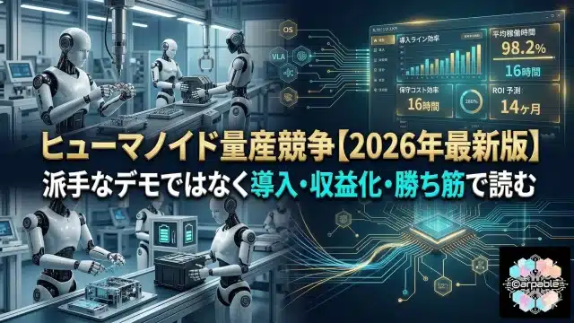 ヒューマノイド量産競争【2026年最新版】派手なデモではなく導入・収益化・勝ち筋で読む