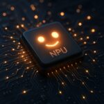 基盤レイヤーのイメージ。光るAIチップ。