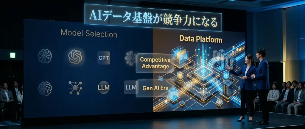 生成AI時代の差別化領域は、モデル選定からデータ接続基盤へ移っている。