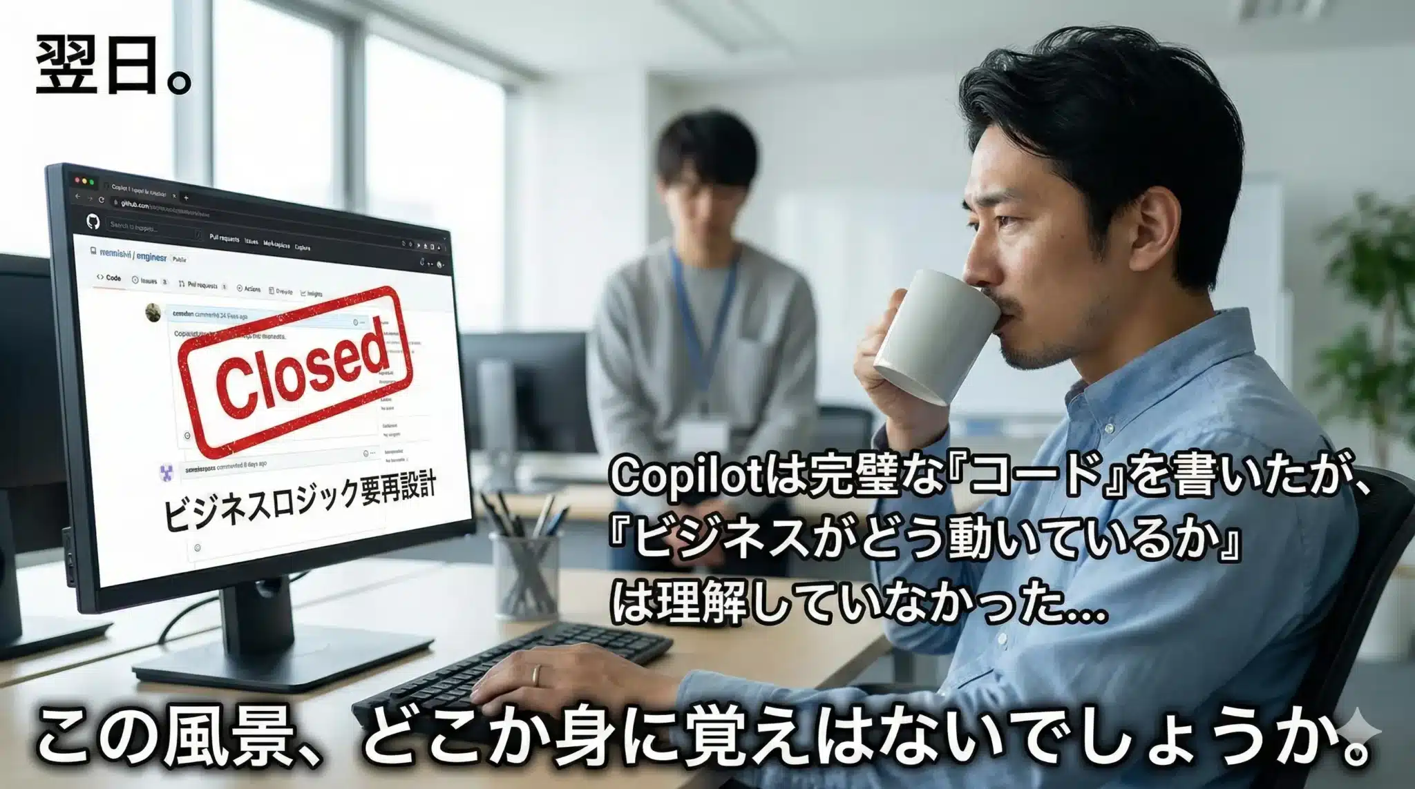 本当に必要なのは、レビューコメントでも、テストケースの追加でもなく、「わが社のビジネスドメインを、どうモデルとして表現するか」