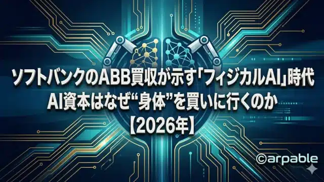 ソフトバンクのABB買収が示す「フィジカルAI」時代──AI資本はなぜ“身体”を買いに行くのか