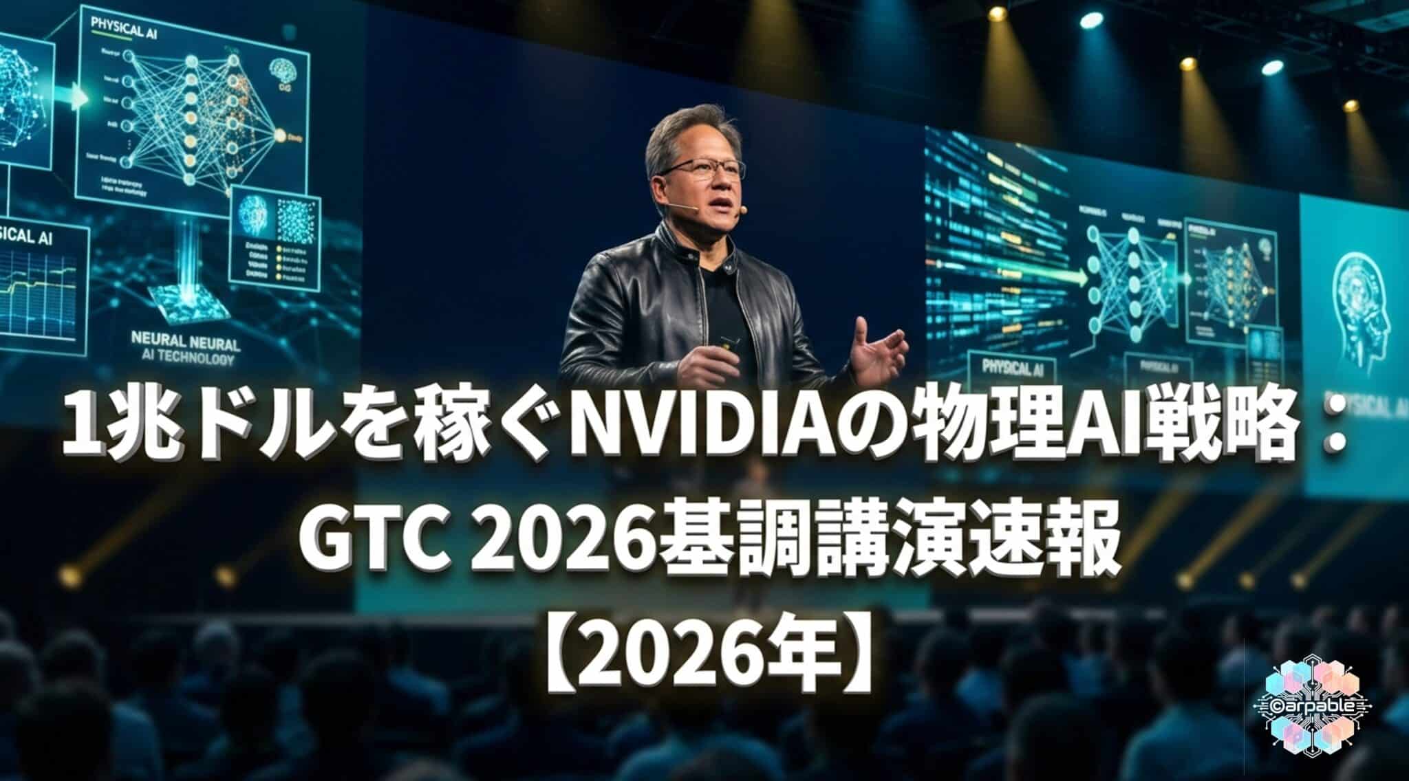 1兆ドルを稼ぐNVIDIAの物理AI戦略：GTC 2026基調講演速報