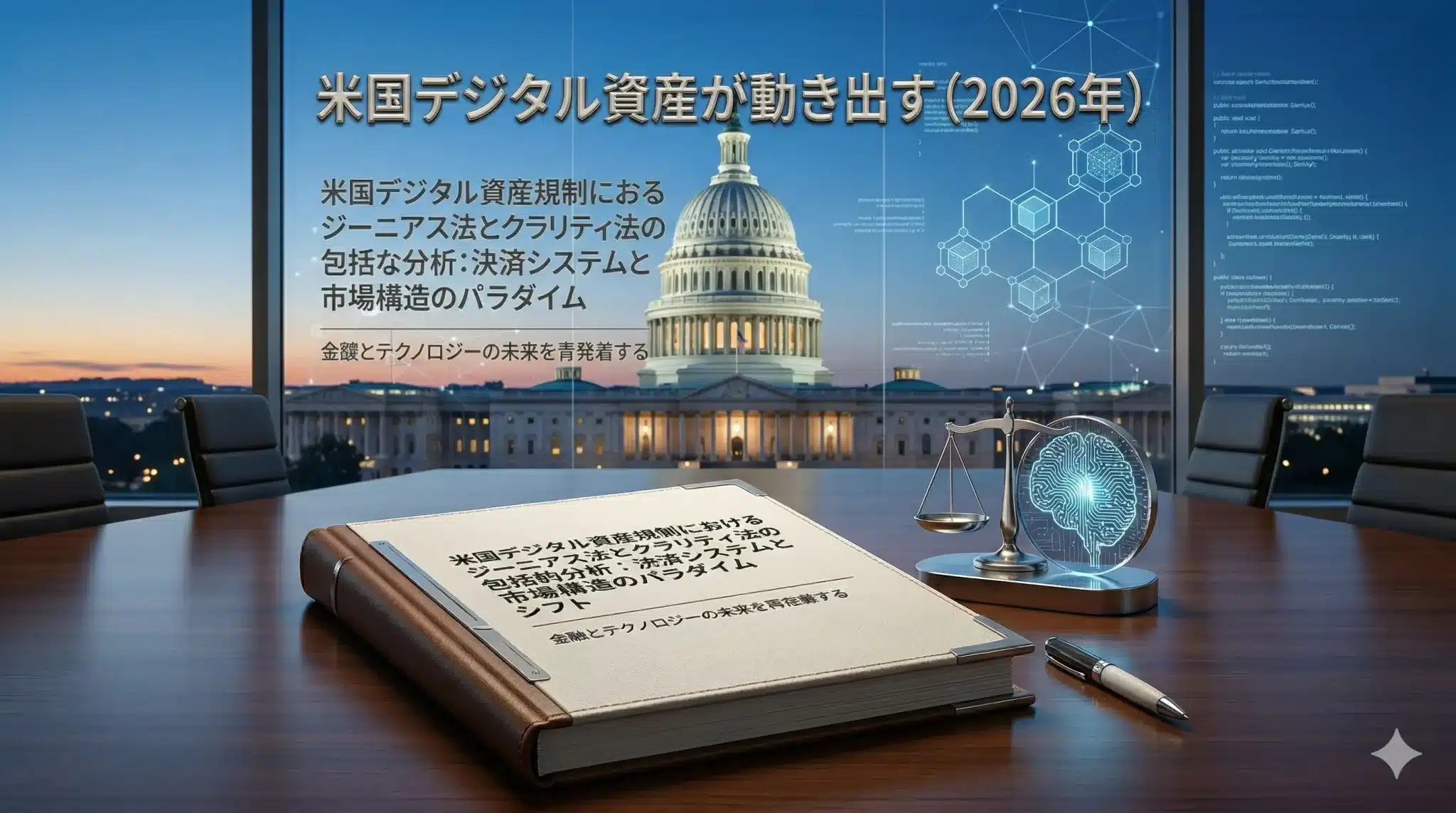 2026】米国デジタル資産規制の全貌｜ジーニアス法・クラリティ法が