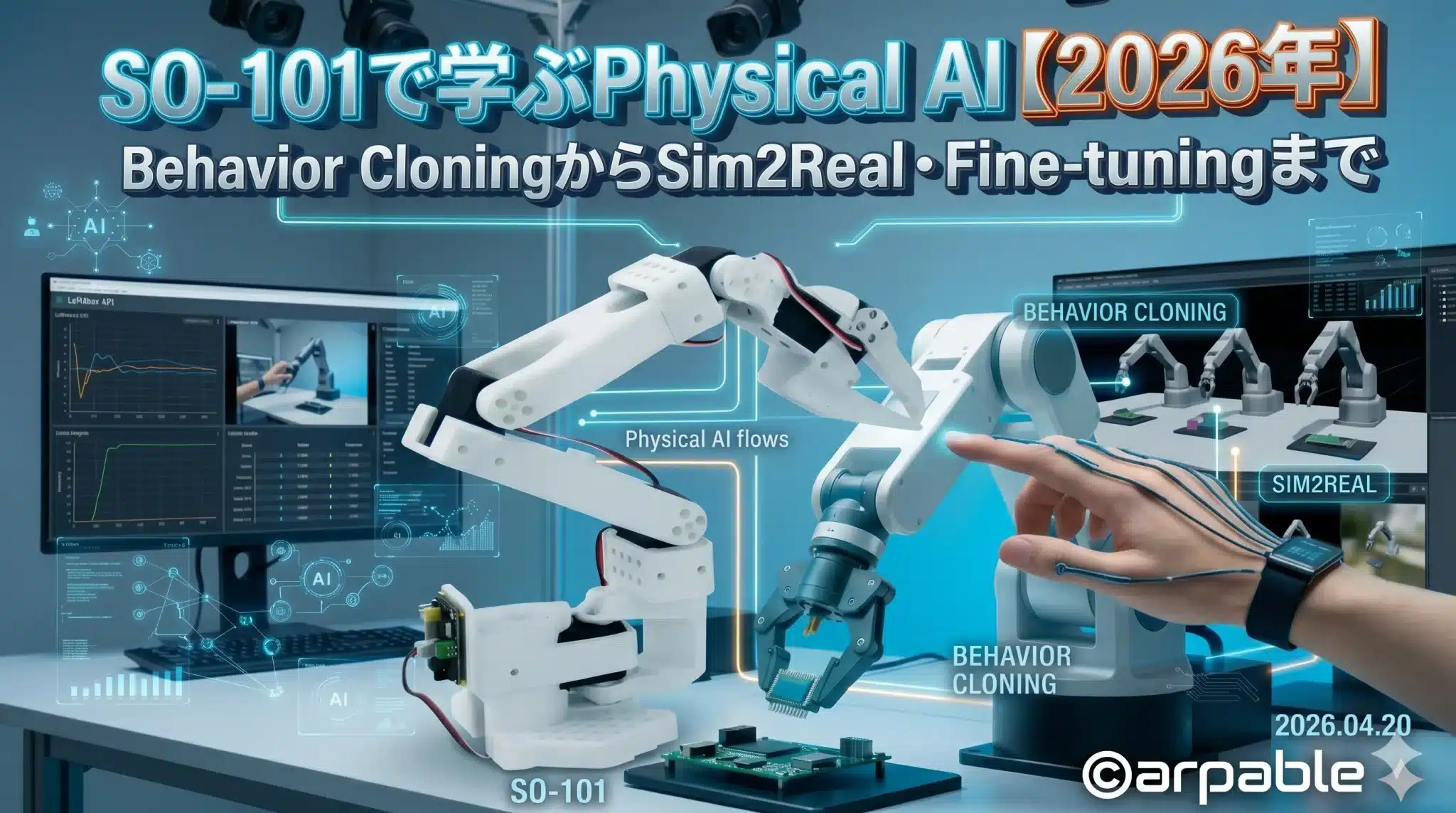 模倣の法則 SO-101で学ぶPhysical AI｜Behavior CloningからSim2Real・Fine-tuningまで
