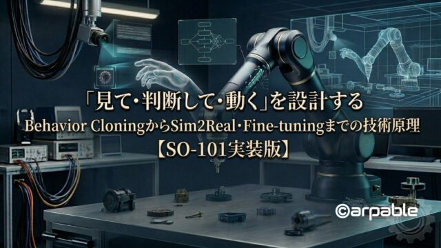 見て・判断して・動く」を設計する：Behavior CloningからSim2Real・Fine-tuningまでの技術原理【SO-101実装版】 今回挑戦するAIロボットと従来のロボット制御との違いは何だろう？ 従来は人間がすべての動作をコードで書いた。新しい設計パターンはロボット自身がカメラ映像から動作を学ぶ。