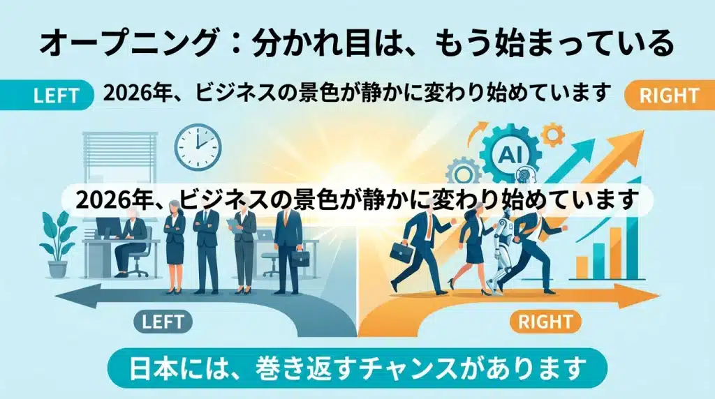 日本企業のAIエージェント導入が経営テーマ化するイメージ